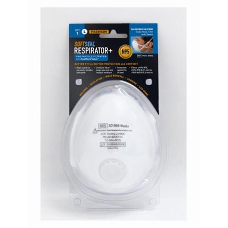 Ddme DDME 240763 N95 Softseal Valved Mask; Large 240763